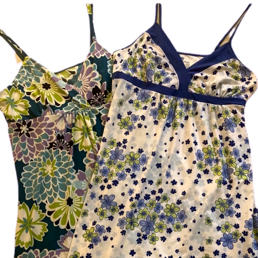 Spaghetti-Strapped Floral Night Gowns